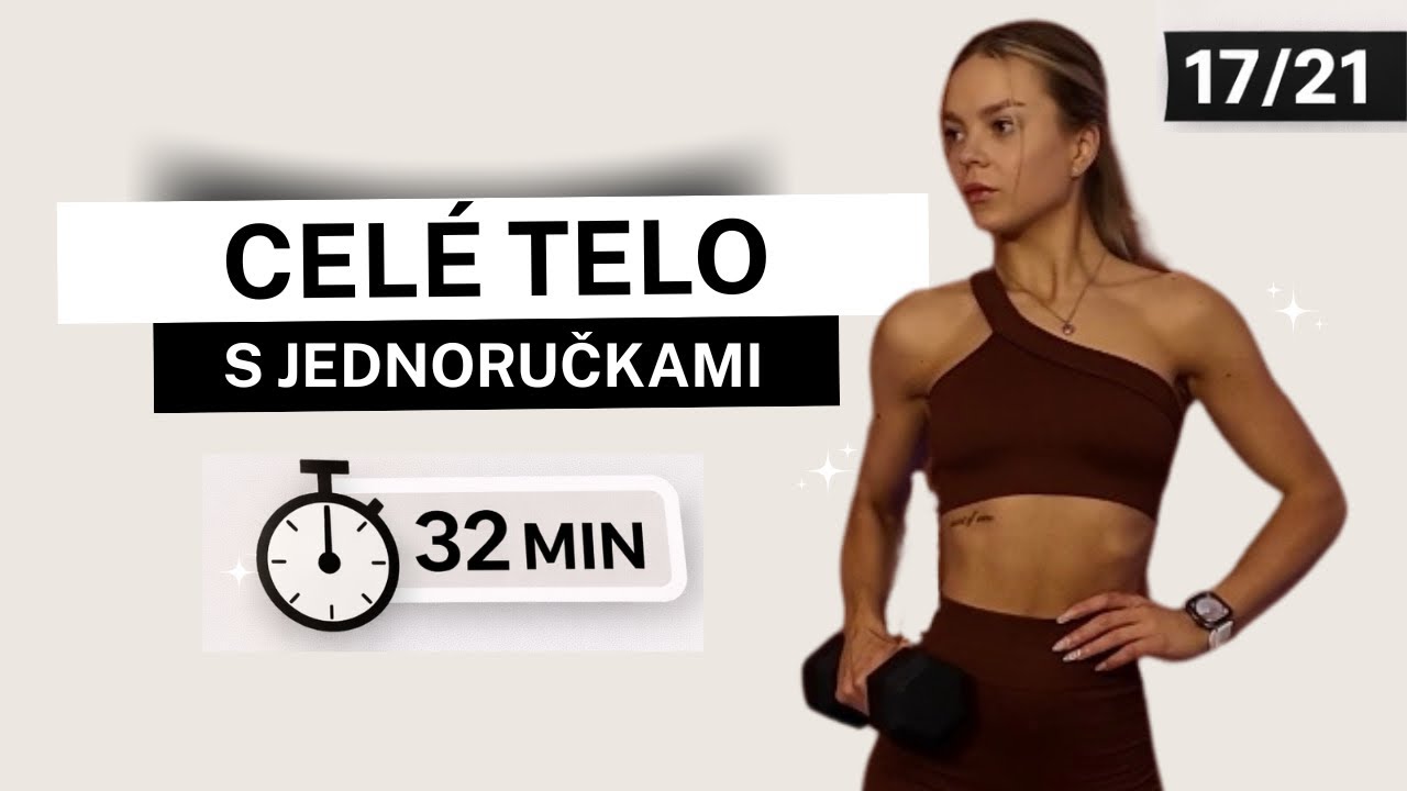 ДЕНЬ 17! 🔥 21-дневный челлендж | Силовая тренировка всего тела дома с гантелями (32 мин)