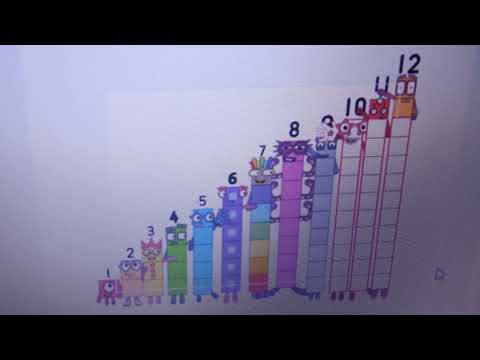 Numberblocks 1 to 12 Standing tall