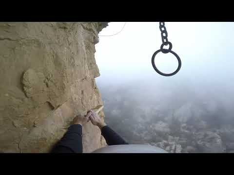 via ferrata feliz navidad ultimo tramo, anillas