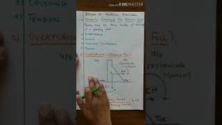 STABILITY CONDITIONS FOR GRAVITY DAM || MODES OF FAILURE OF A GRAVITY DAM || OVERTURNING! SLIDING!