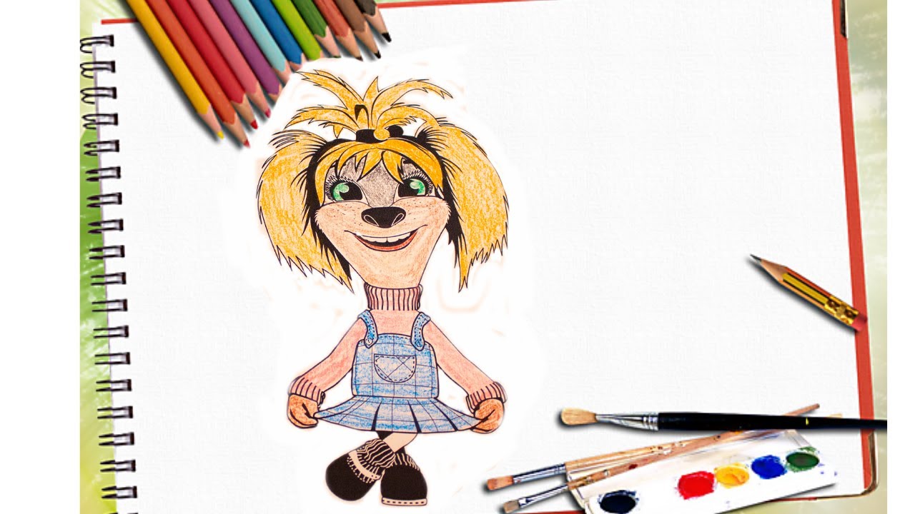 Как нарисовать лизу из барбоскиных