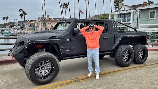 Converted Monster 6x6 Jeep Gladiator! - YouTube