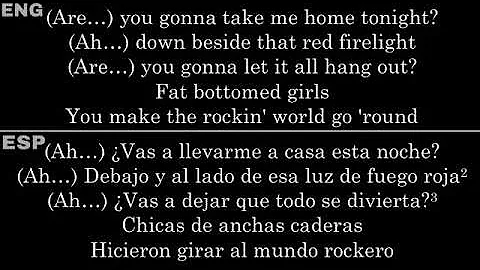 Fat Bottomed Girls (Queen) — Lyrics/Letra en Español e Inglés