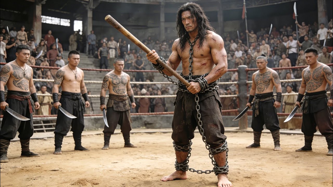 【功夫電影】帶枷鎖的囚犯竟是隱藏高手，用一根木棍消滅數百惡霸。| Kung Fu |中國電視劇