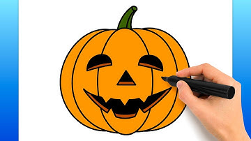 How To Draw A Halloween Jack-O-Lantern (Easy Drawing Tutorial)