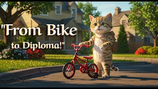 "A Kitten’s Journey: From First Day of School to Graduation Glory"