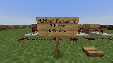BWV 578 - "Little" Fugue in G minor on minecraft noteblocks