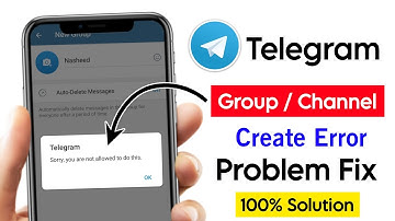 telegram sorry your are not allowed to do this problem | telegram group & channel create error fix