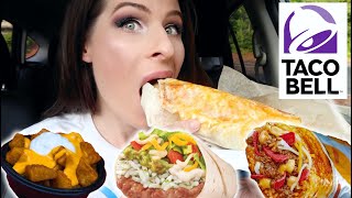 Trying the New Taco Bell Grilled Cheese Burrito 🌯 Natalie Nightwolf Mukbangs 😋