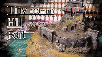 Scratch building a tiny 10mm scale Hillfort terrain