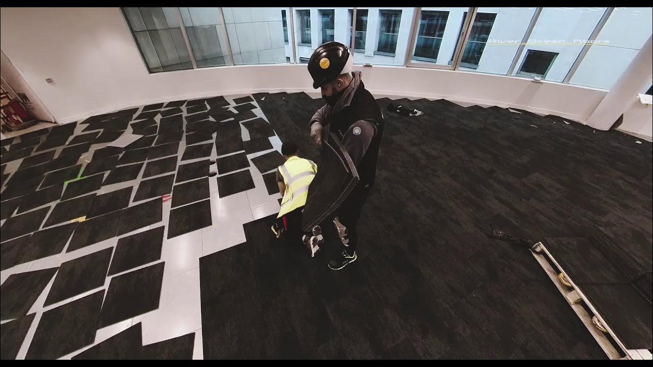 Milliken carpet tile installation process YouTube