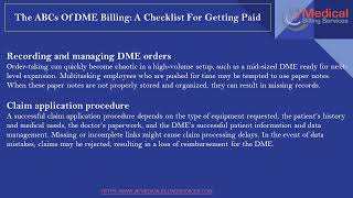 The ABCs Of DME Billing  A Checklist For Getting Paid