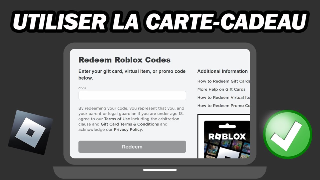 Comment Utiliser La Carte Cadeau Roblox