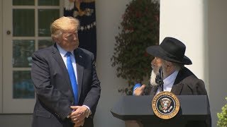 President Trump thanked by Rabbi Yisroel Goldstein: full video