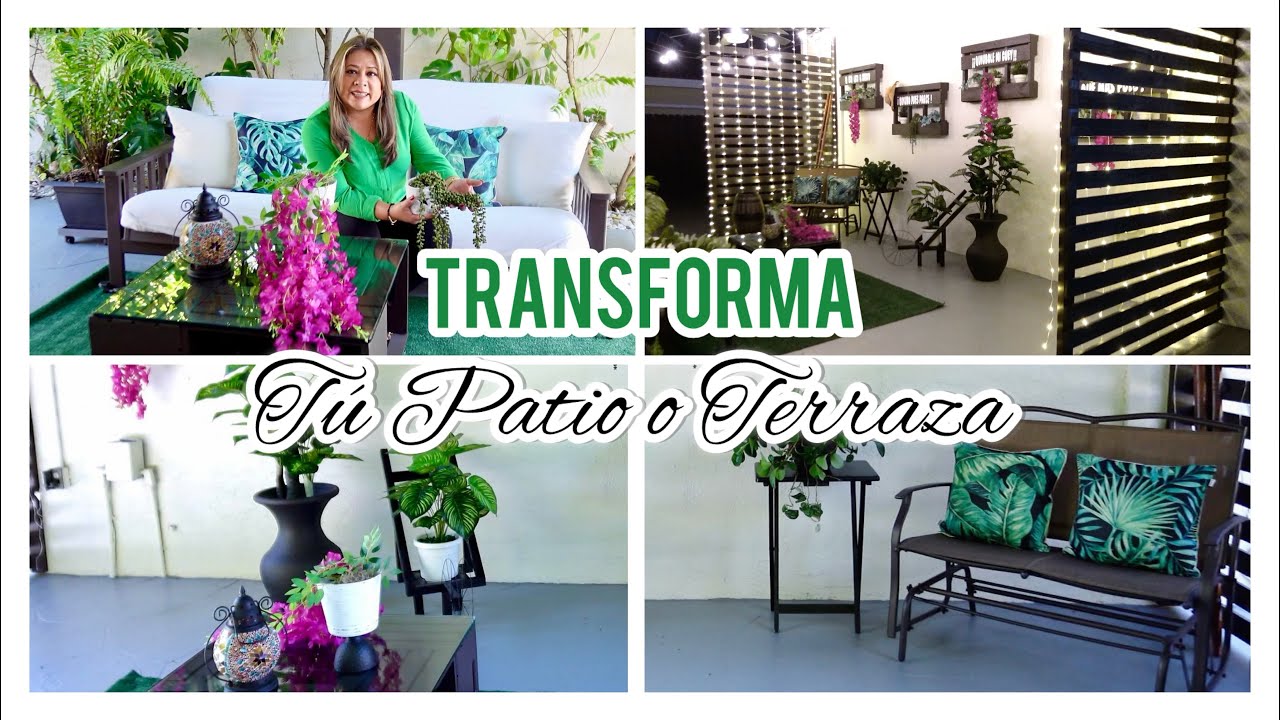 COMO DECORAR TU PATIO CON POCO DINERO 🌿 LUCES DE OLLNY Y PLANTAS 🌿 IDEAS PARA TU JARDIN