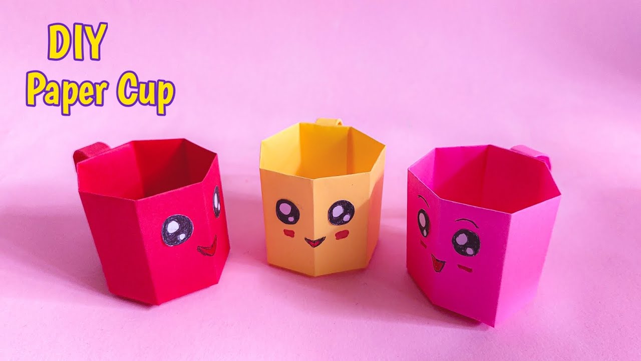 DIY EASY MINI PAPER CUP HOW TO MAKE ORIGAMI PAPER CUP PAPER CUP