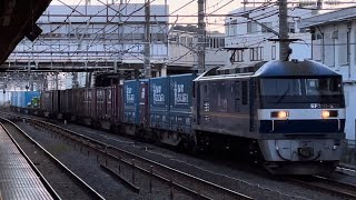 【ジョイント音最高！】JR貨物EF210形300番台333号機＋コキ12B＋赤コキ200形2B＋コキ10Bが大船駅を通過するシーン（1092レ・吹A132・コンテナ輸送）2022.9.11