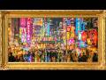 Rainy Tokyo Night Ambience w/ Audio 🌃 Cozy Shinjuku TV Art for Relaxation, Study & Sleep (3 Hours)
