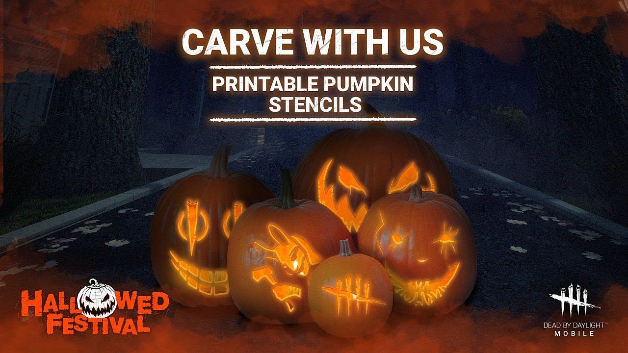 Dead By Daylight| Printable DBD themed pumpkin stencils for Halloween!  #DwightCrow - YouTube