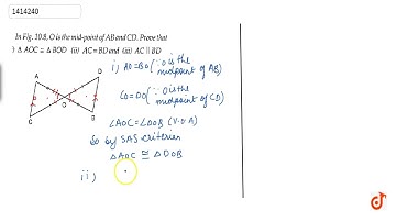 In Figure  ltmath gt  ltmi gtO lt/mi gt  lt/math gt is the mid-point of  ltmath gt  ltmrow gt
