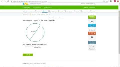 IXL S7: Area and Circumference of Circles (Geometry)