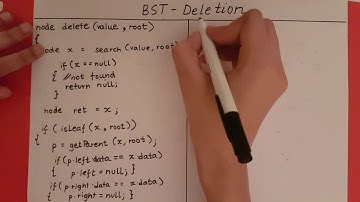 Binary Search Tree - Deletion Pseudo Code