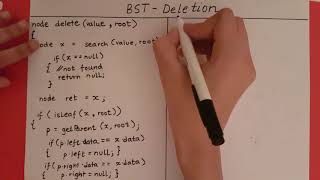 Video 68 of a series explaining the basic concepts data structures and
algorithms. this explains pseudo code for deletion from binary search
t...