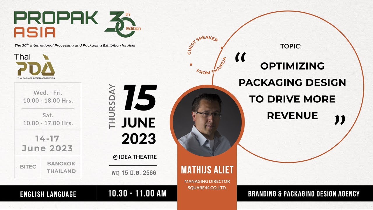 PROPAK ASIA 2023: optimizing packaging design to drive more revenue - mathijs aliet