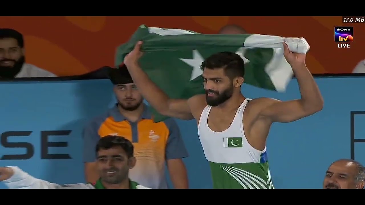 🇵🇰Pak Asad Ali beats New Zealand  in wrestling 57kg for Bronze 🥉medal match 