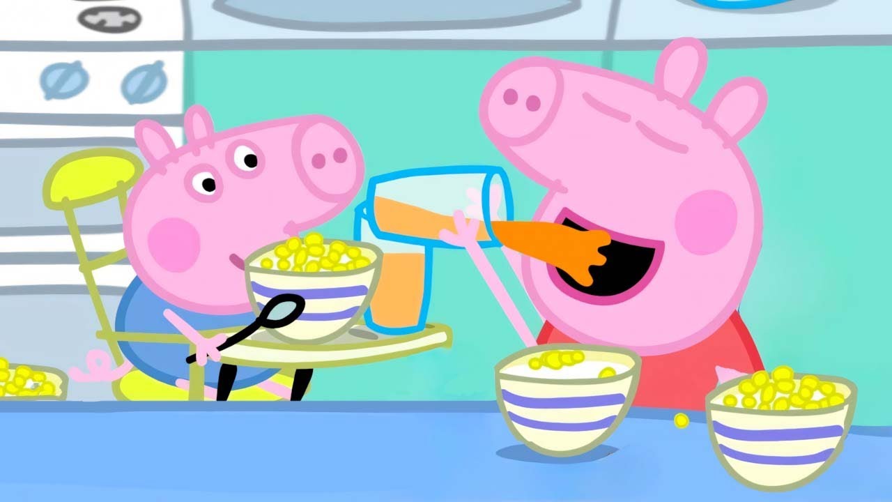 Peppa Pig 🍕 Miam miam ! C'est l'heure de manger 👨‍🍳😋 Dessins Animés Français