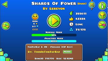 Geometry Dash 2.1 | "Daily Level" Shards Of Power By Lerevon(ALL COINS) | ItsDasher