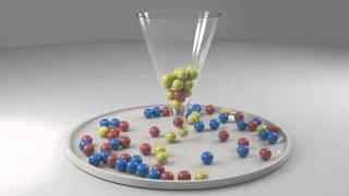 modo recoil - marbles in a funnel