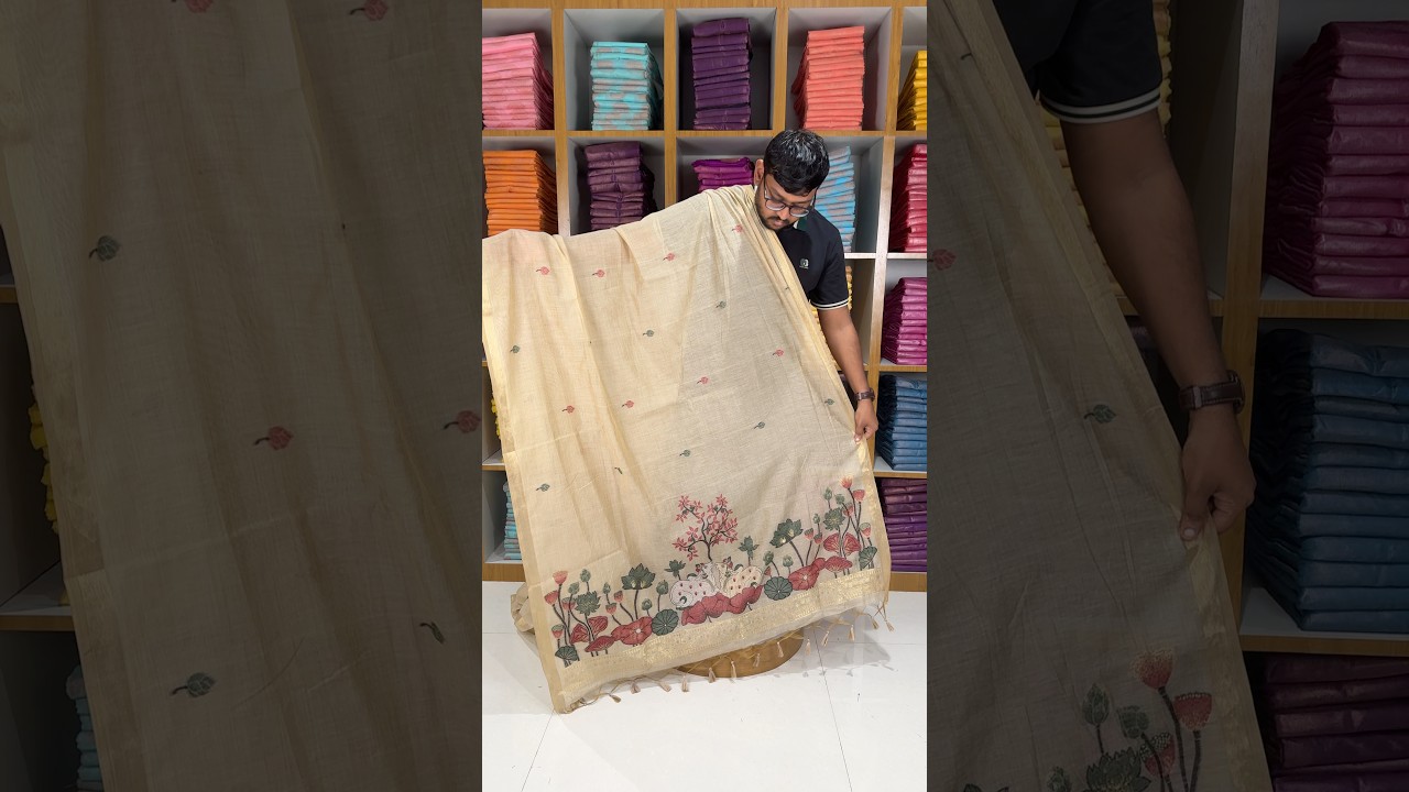 Soft Muga Cotton Pichwai Pallu Saree