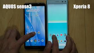 Aquos Sense3 Vs Xperia 8 動作速度比較 Youtube