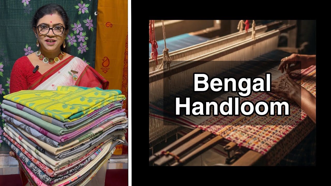 Premium Bengal Handloom| Authentic Bengal Handloom Cotton Saree| Tangail Tant Saree| Needle Jamdani