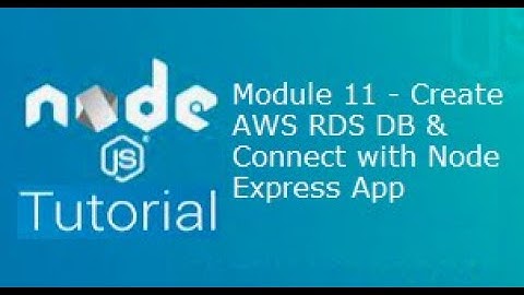 Create AWS RDS DB | Connect localhost with RDS DB | Node.Js and RDS DB connection