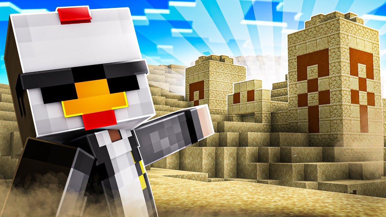 NUGGETS NAMENSSCHILD suchen im WÜSTEN TEMPEL in Minecraft!