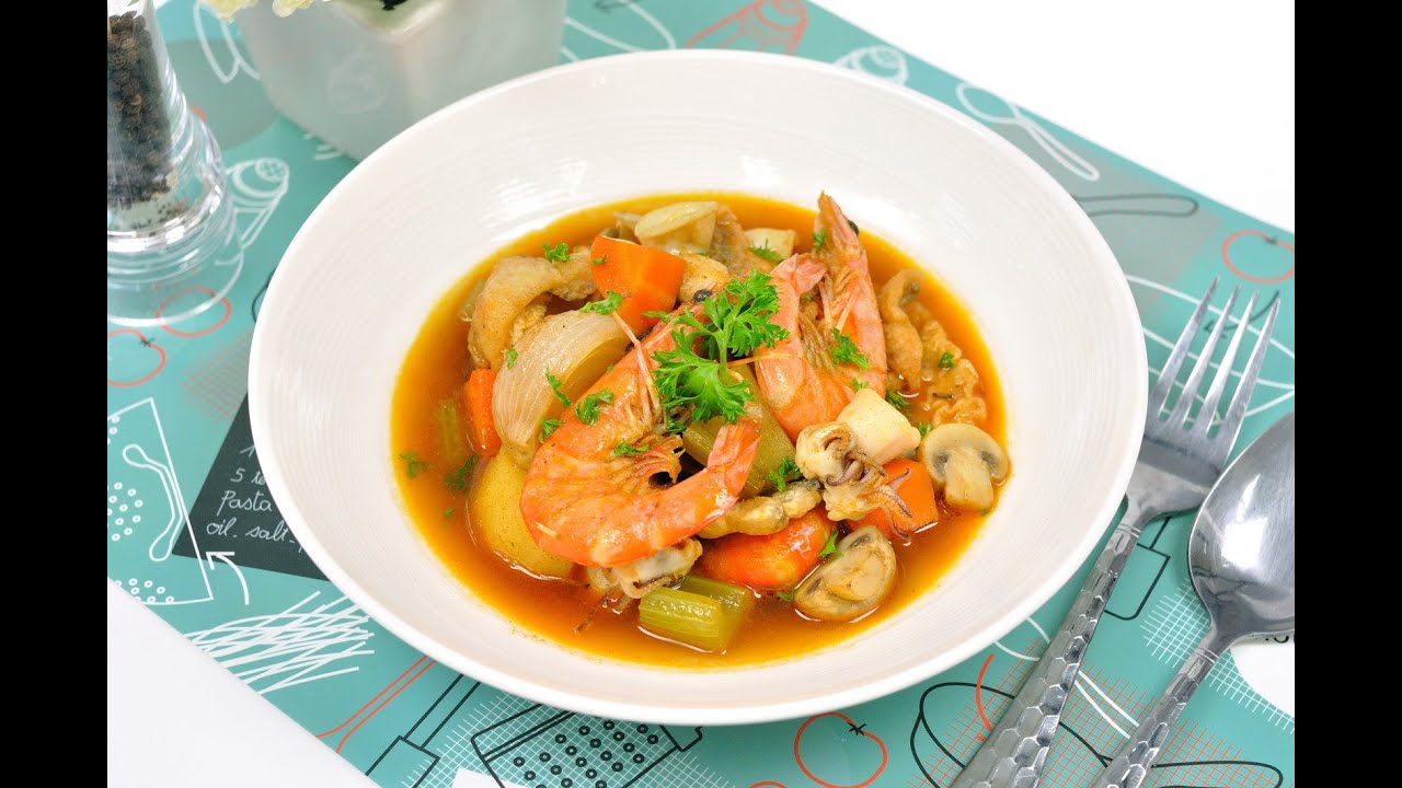 สตูว์ซีฟู้ดผักรวม Seafood Stew