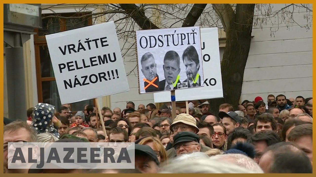 🇸🇰 قائد شرطة سلوفاكيا يستقيل بعد مقتل صحفي | الجزيرة الإنجليزية