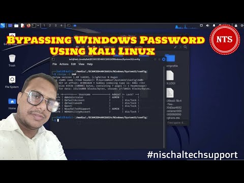Bypassing Windows Password Using Kali Linux | Reset Windows Passwords with Kali Linux | Kali Linux