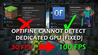 Optifine not running on Dedicated GPU [FIXED]
