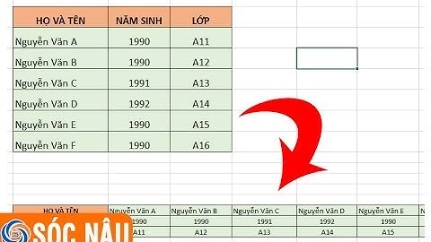 Cách chuyển dữ liệu từ dạng cột thành hàng trong Excel