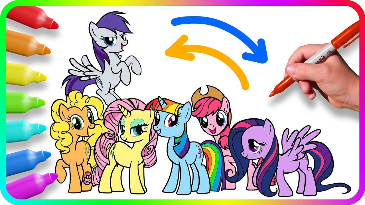 RECOLORING All Ponies, COLOR SWAP Coloring Pages MY LITTLE PONY. How