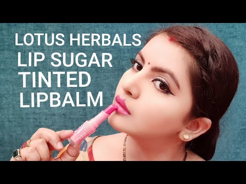 Lotus makeup color kick lip sugar candy review and demo | lip balm with lip SCRUB | RARA