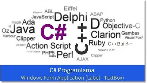 C# Programlama (Windows Form Application  - Label - TextBox)