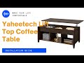 Yaheetech 475 inches w lifttop coffee table w 3 cubbies installation guide coffeetable