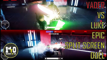 STAR WARS BATTLEFRONT II - LUKE SKYWALKER VS DARTH VADER EPIC SPLIT SCREEN DUEL