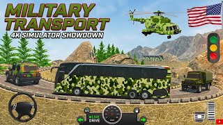 ​🔥 US Military Transport Challenge! | Offroad Bus Driving Simulator 4K screenshot 1