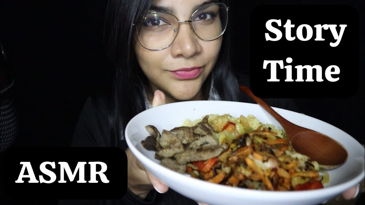 Asmr comiendo mi almuerzo mientras te cuento un story time 