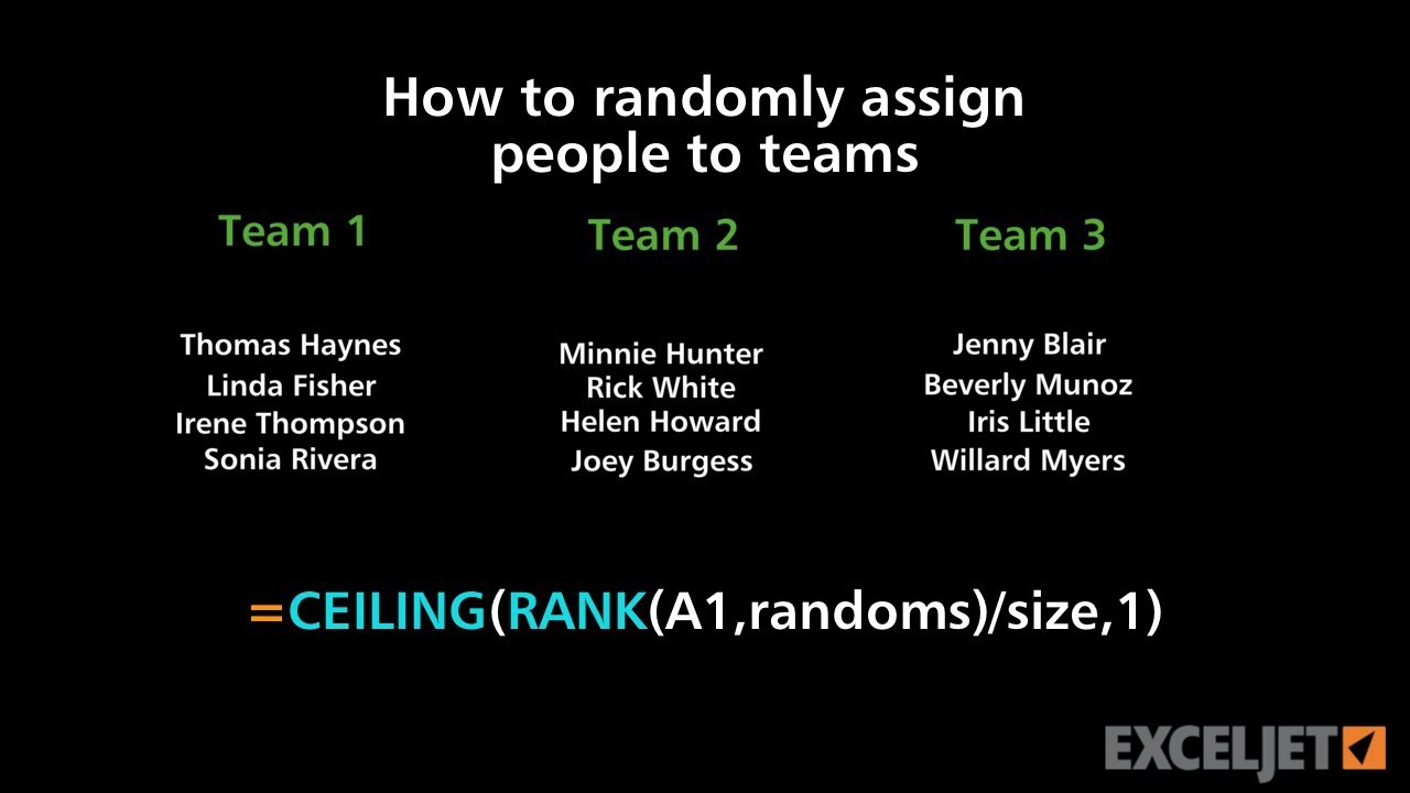 How to randomly assign people to teams - 